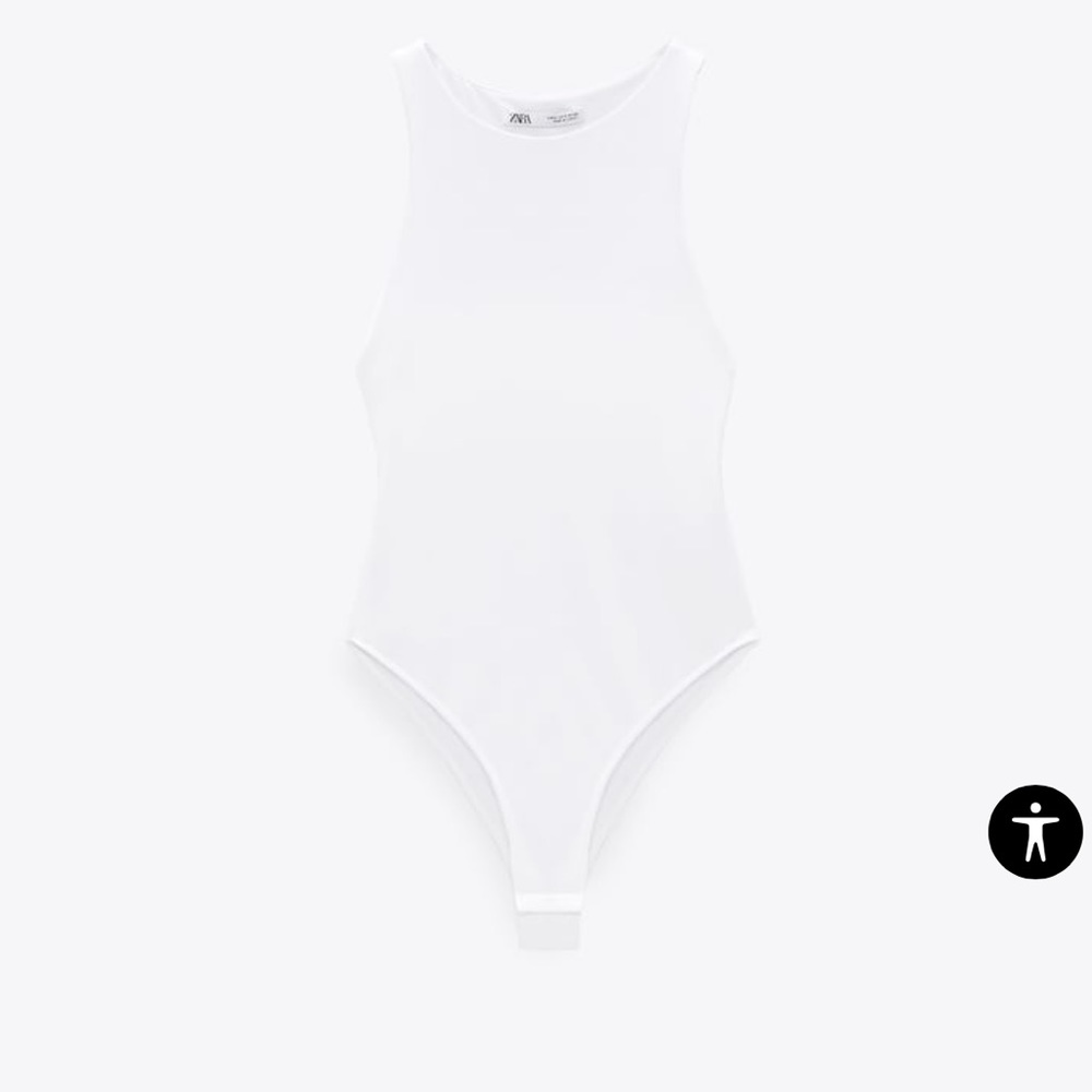 Halter-neck Bodysuit | White